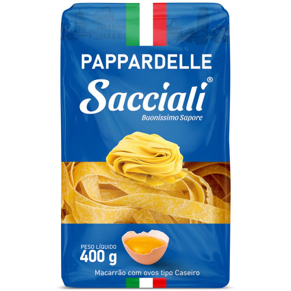 Massa Caseira Pappardelli 10X400G Sacciali