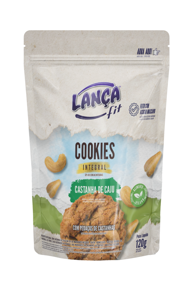 Cookies integral castanha de caju 120g