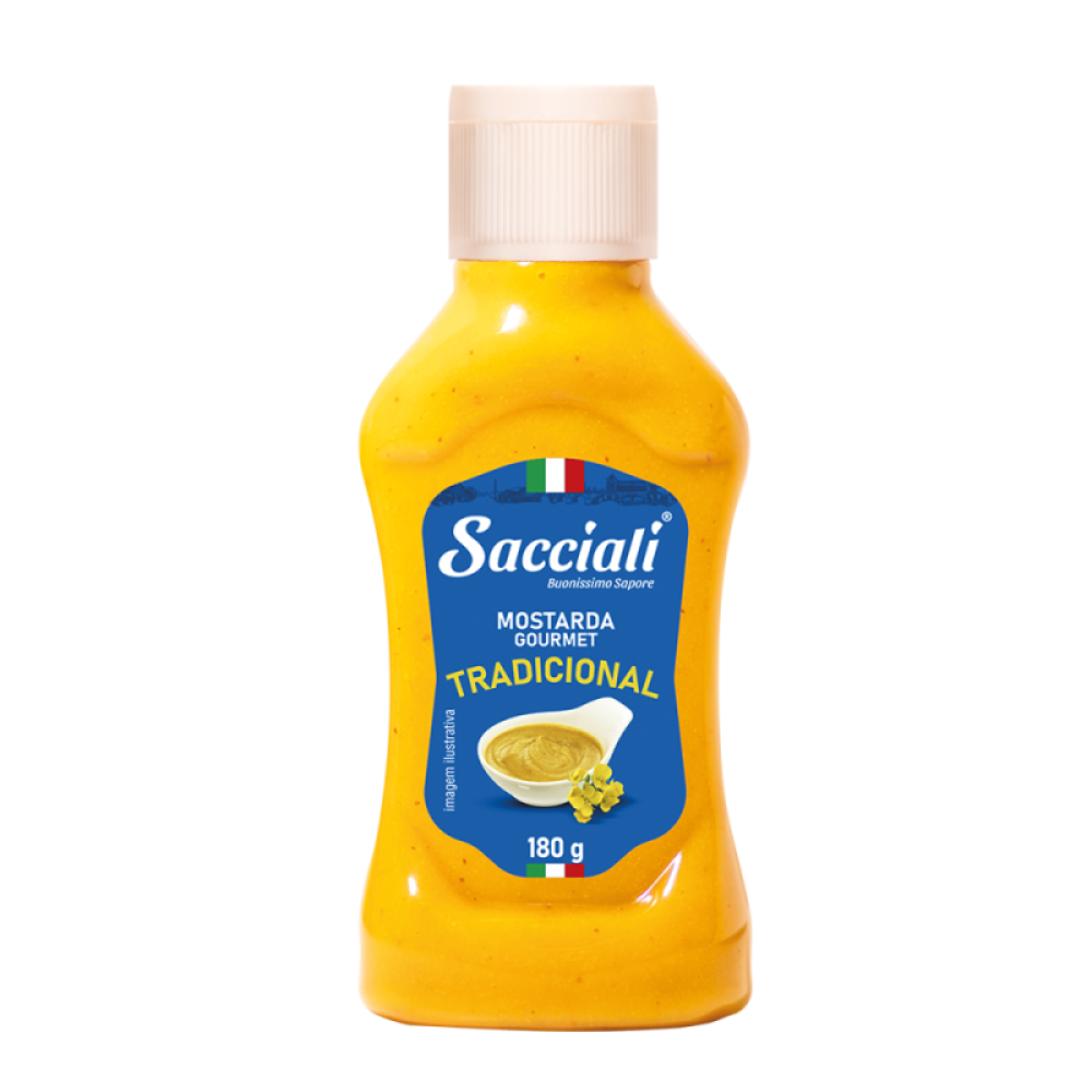 Mostarda Gourmet Bisnaga 16X180G Sacciali