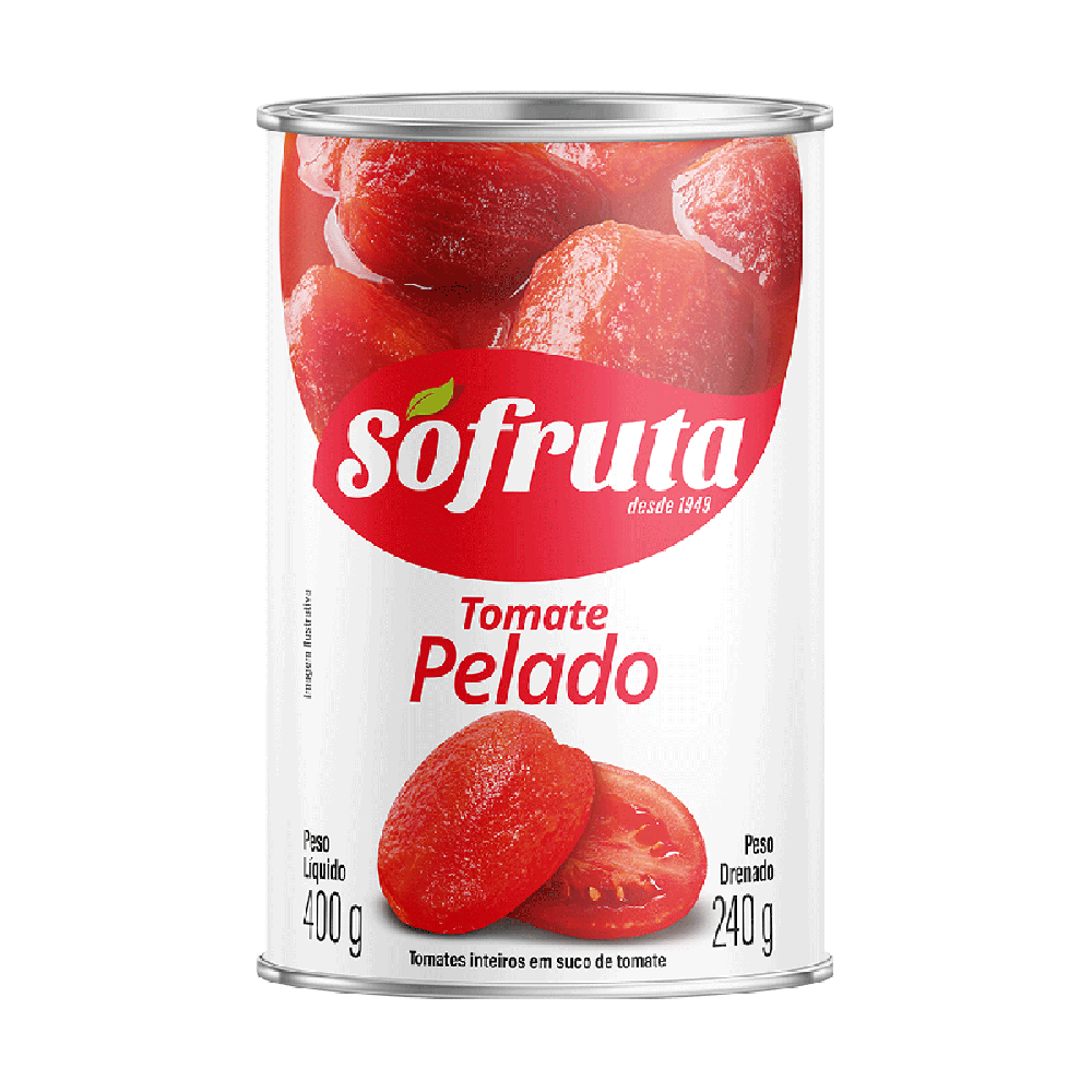 Tomate Pelado Inteiro Lata 24X400G Só Fruta