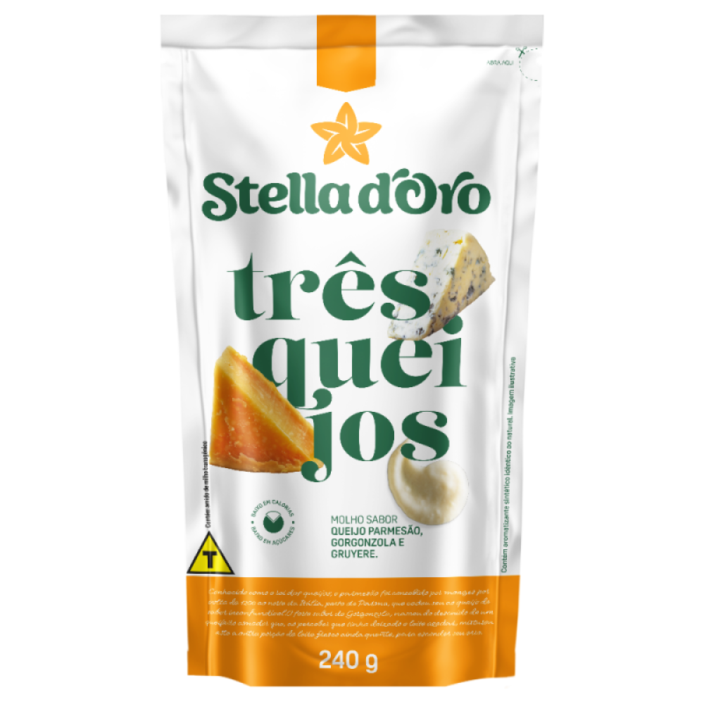 Molho Três Queijos St Up 24X240G Stella D'Oro