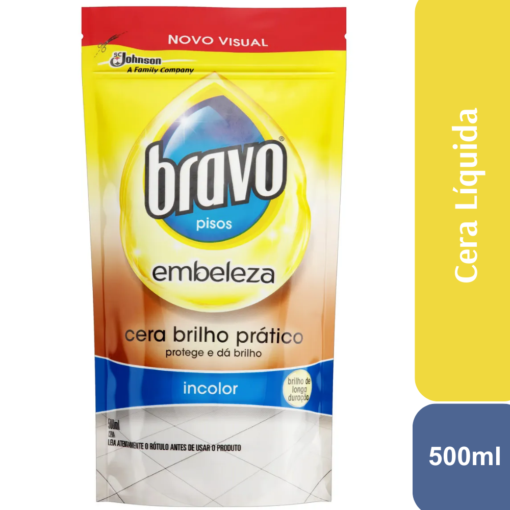 Cera Líquida Incolor Bravo Embeleza Sachê 500ml Refil