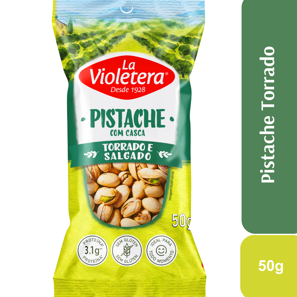 Pistache Com Casca Torrado E Salgado Pacote 50g