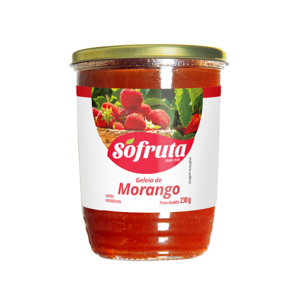 Geleia Morango Vidro 15X230G Só Fruta