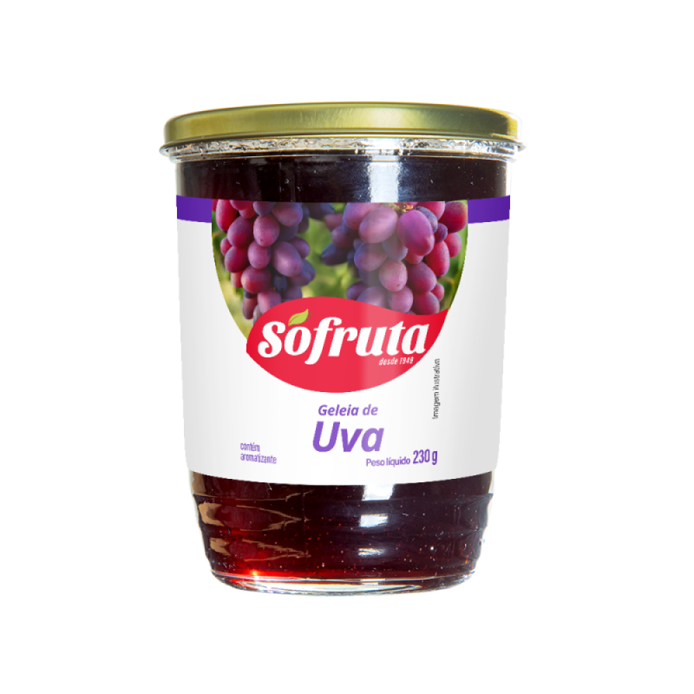 Geleia Uva Vidro 15X230G Só Fruta