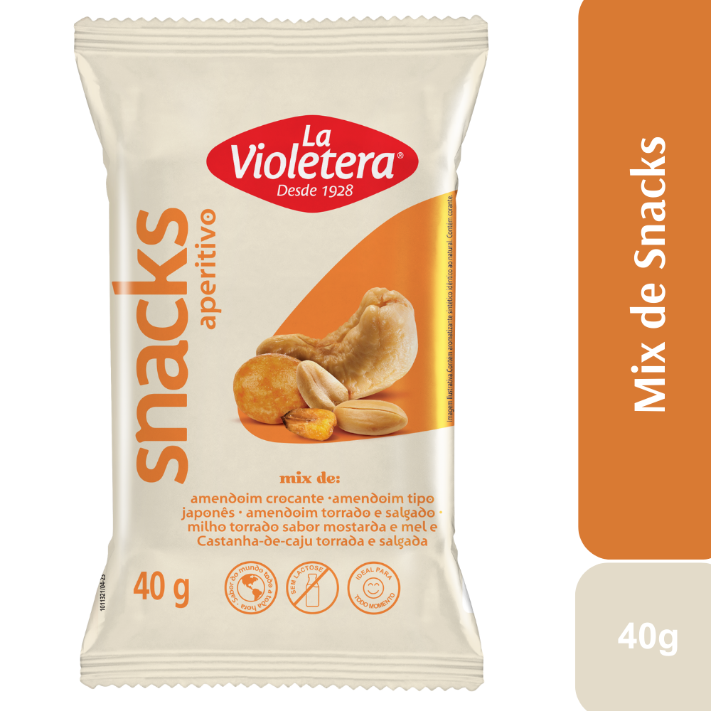 Snack Mix Aperitivo Pacote 40g