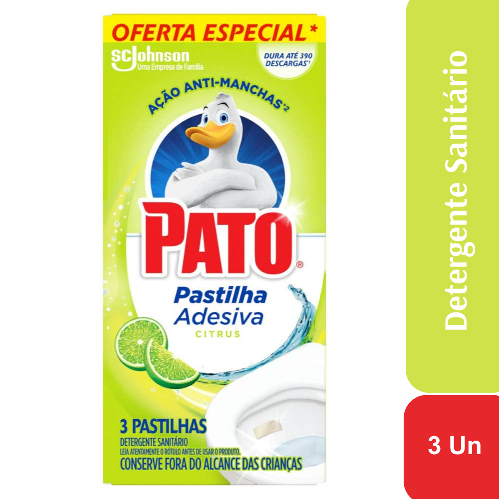 Detergente Sanitário Pastilha Adesiva Fresh Pato 3 Unidades Oferta Especial