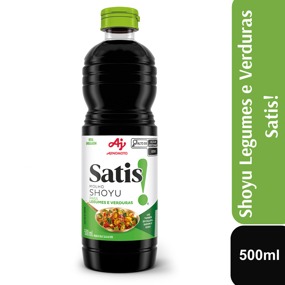 Molho Shoyu Satis!® Para Legumes e Verduras 500ML