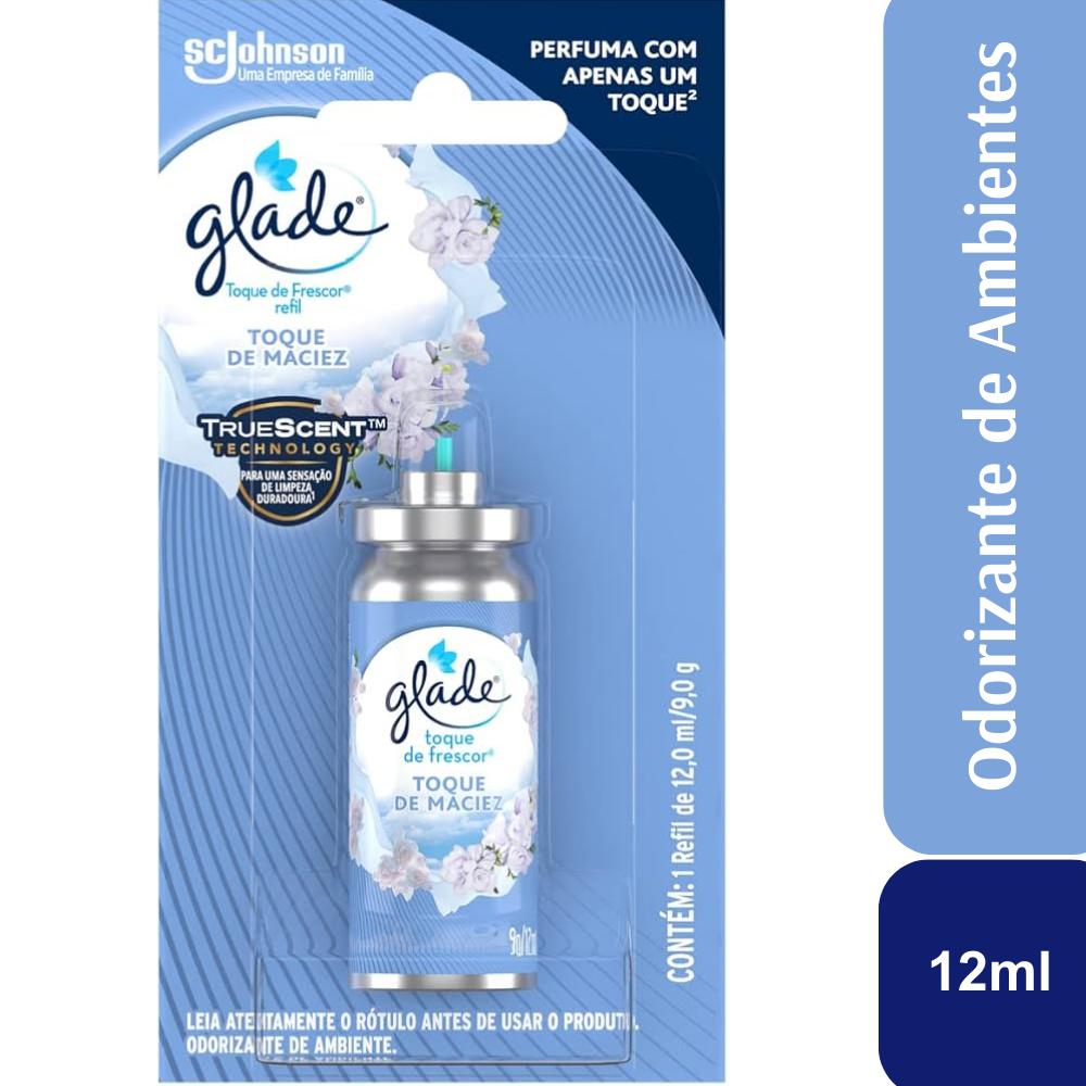 Desodorizador Glade Toque de Frescor Refil Toque de Maciez 12ml