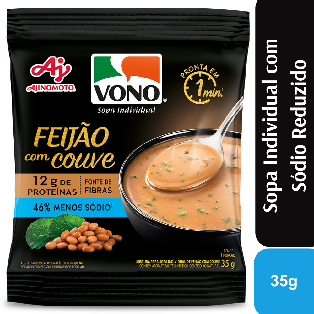 Sopa VONO® Proteína Sabor Feijão Com Couve 35G
