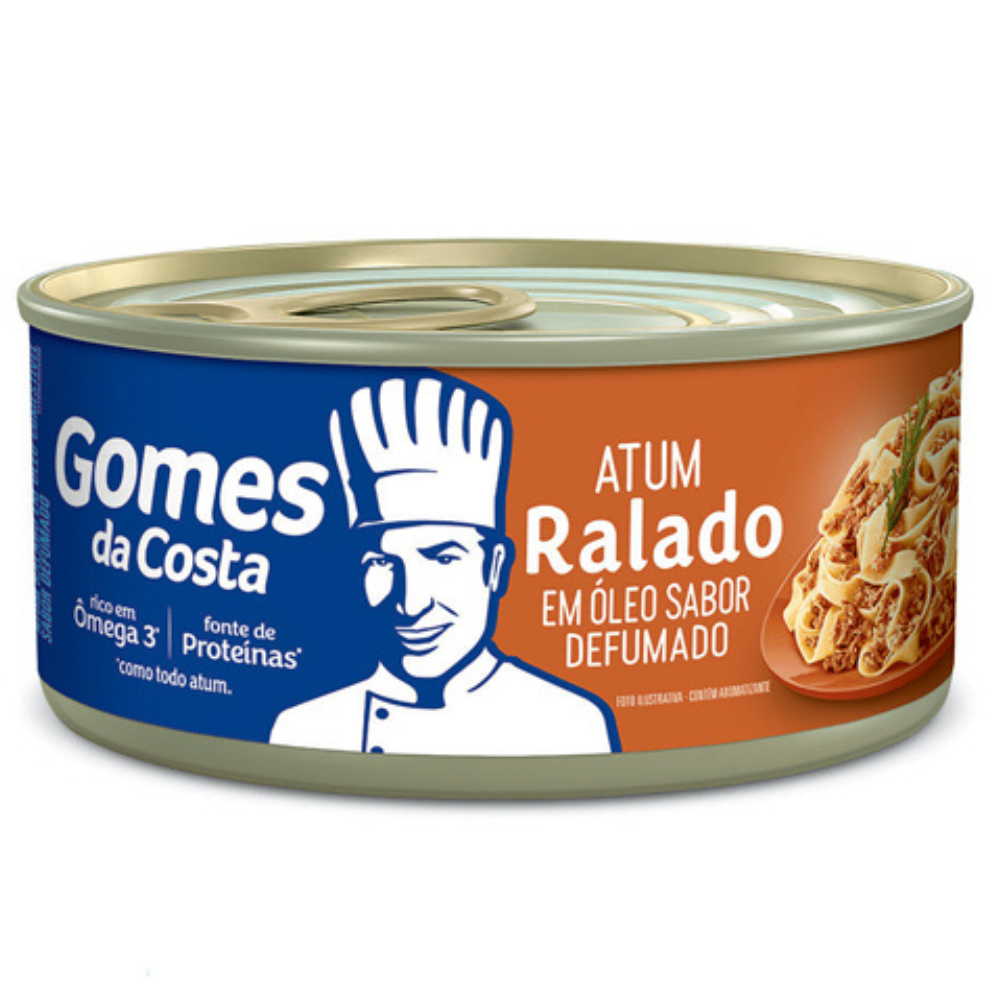 Atum Ralado em Óleo Sabor Defumado 170g Gomes da Costa