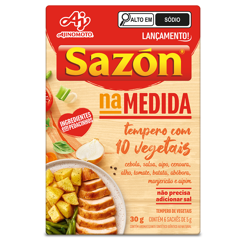 Tempero SAZÓN® Na Medida Com 10 Vegetais 30g