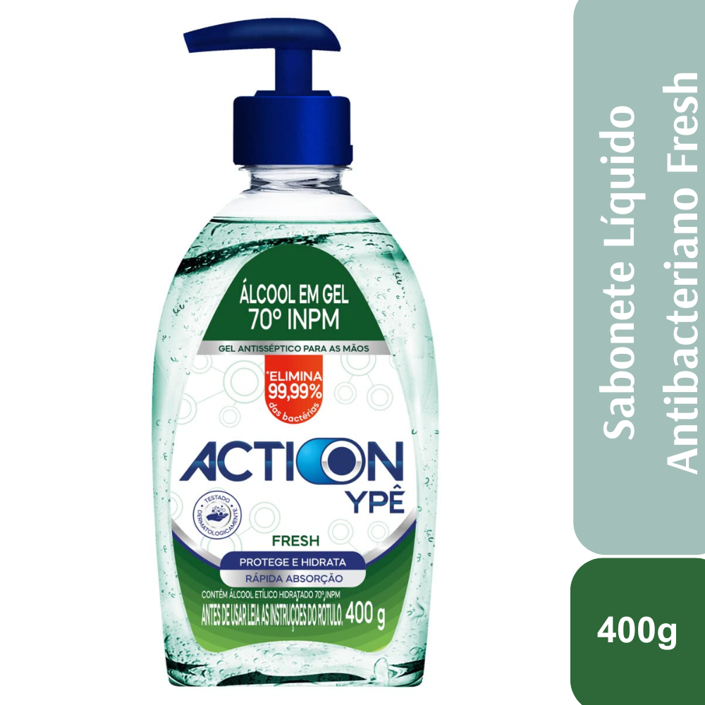 Alcool Gel Antis Act Ypê Fresh 400g (Verde)
