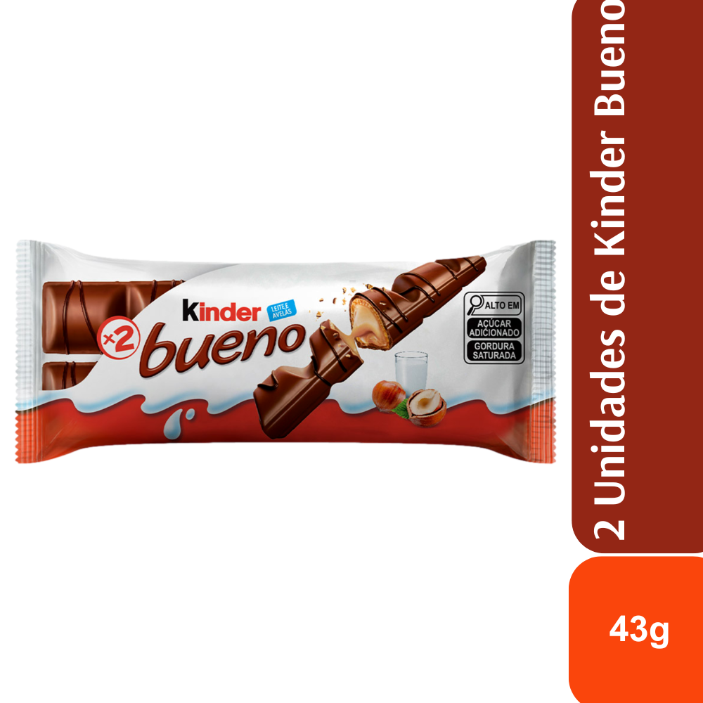 Kinder Bueno Chocolate ao Leite 2 unis 43g