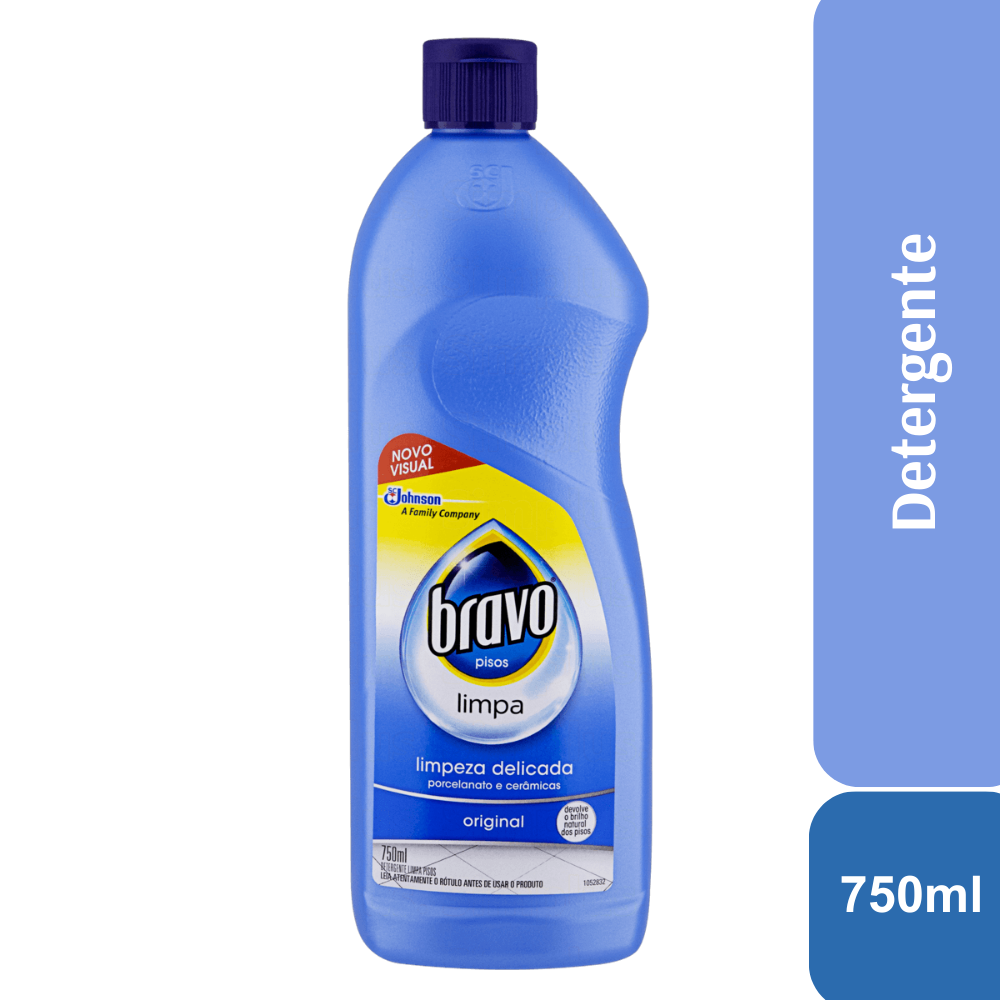 Detergente Limpa-Pisos Porcelanato e Cerâmica Original Bravo Limpa Squeeze 750ml