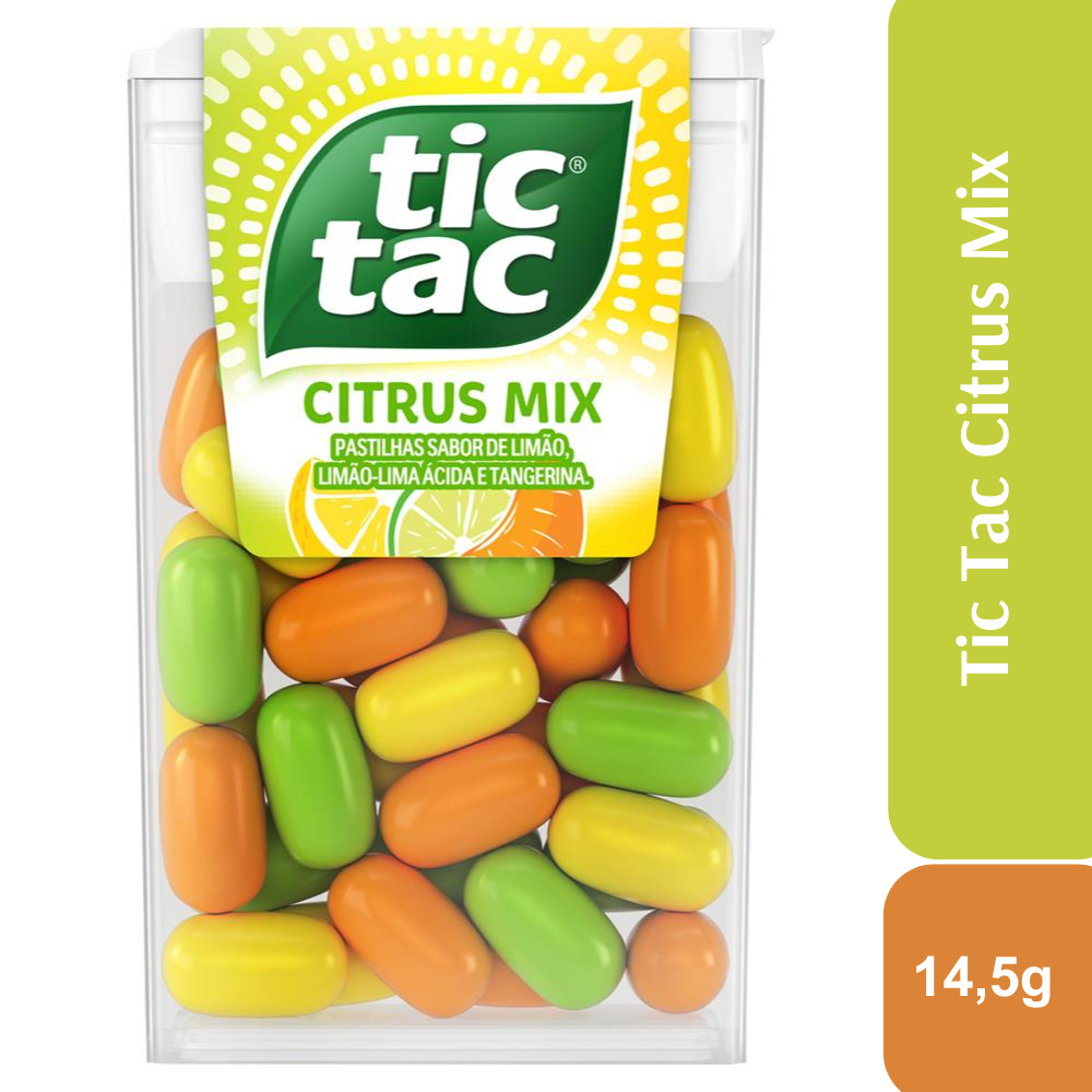 Tic Tac Pastilhas Sabor Citrus Mix 14,5g 1 Unidade