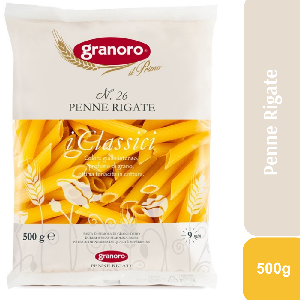 Pasta Grano Duro Penne Rigate Pacote 500g