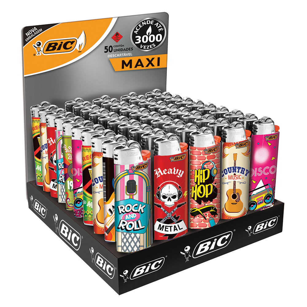 Isqueiro, Decor Trend, BIC, 50 Unidades