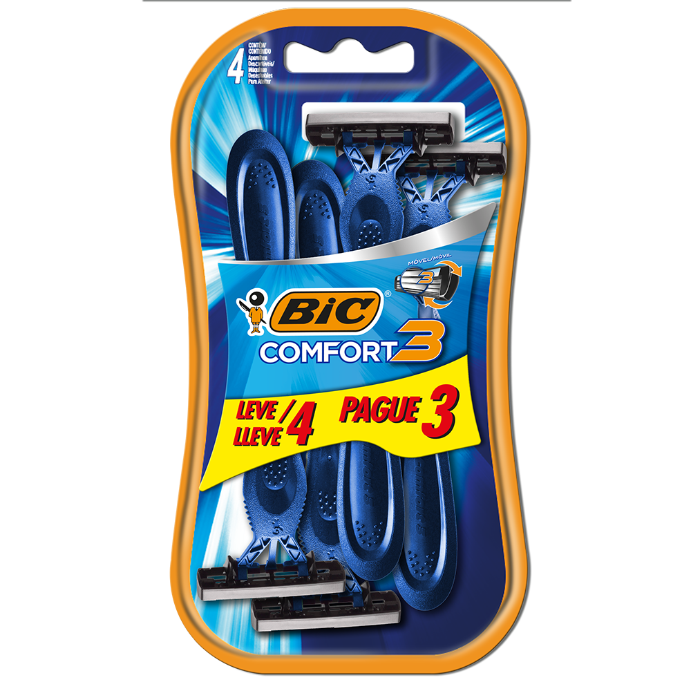 Barbeador, Comfort 3 Advance, BIC, Pague 3 Leve 4