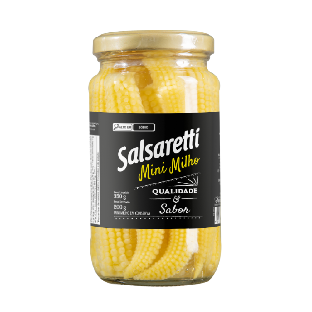 Mini Milho Vidro 12X200G Salsaretti