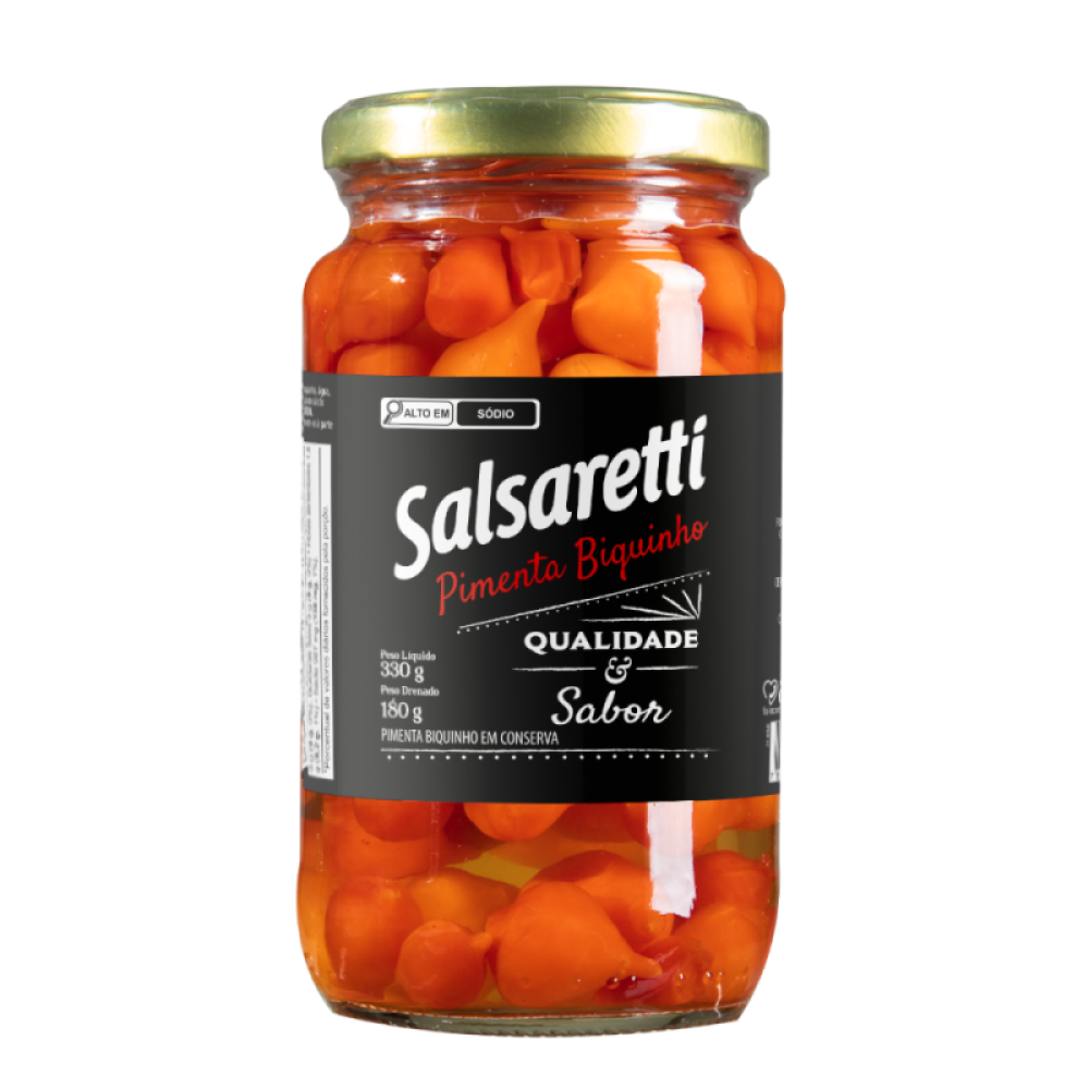 Pimenta Biquinho Vidro 12X180G Salsaretti