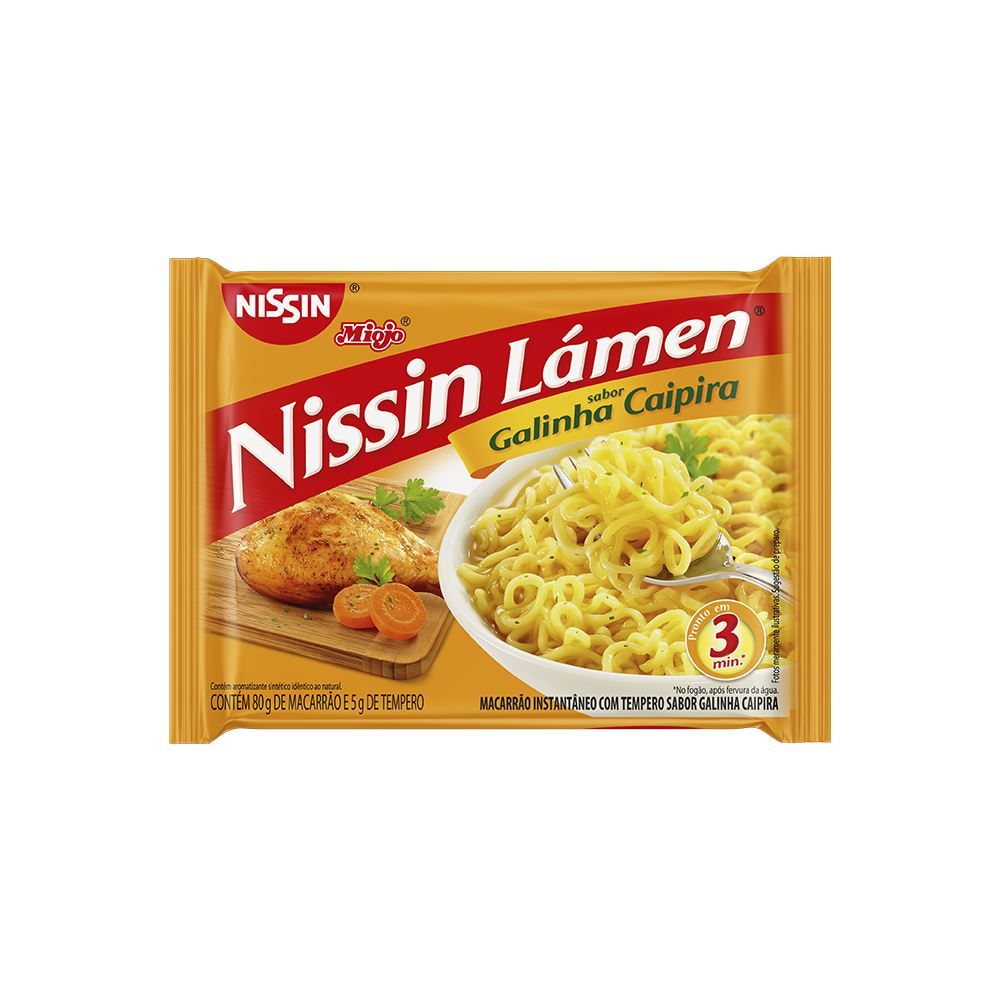 Lamen Sabor Galinha Caipira 85g - Nissin