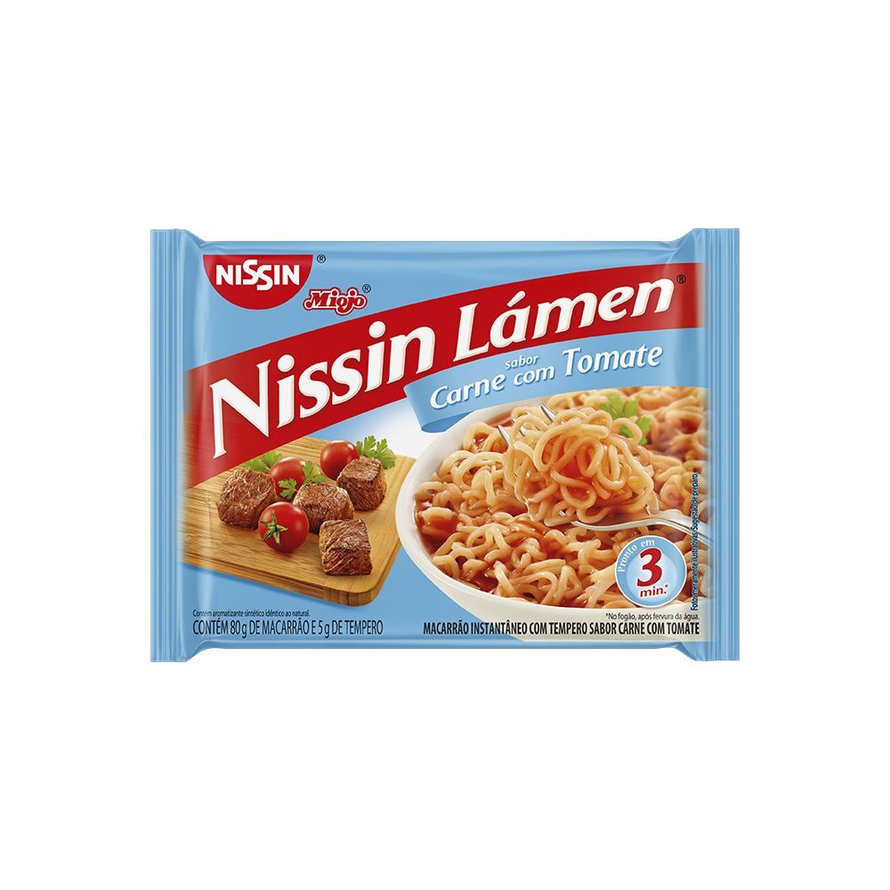 Lamen Sabor Carne com Tomate 85g - Nissin