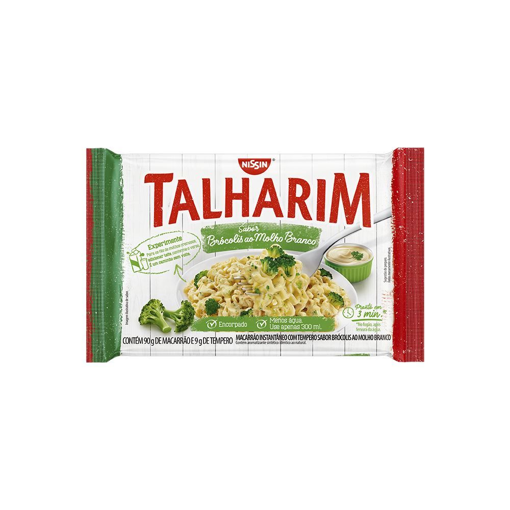 Talharim Brócolis com Molho Branco 99g - Nissin