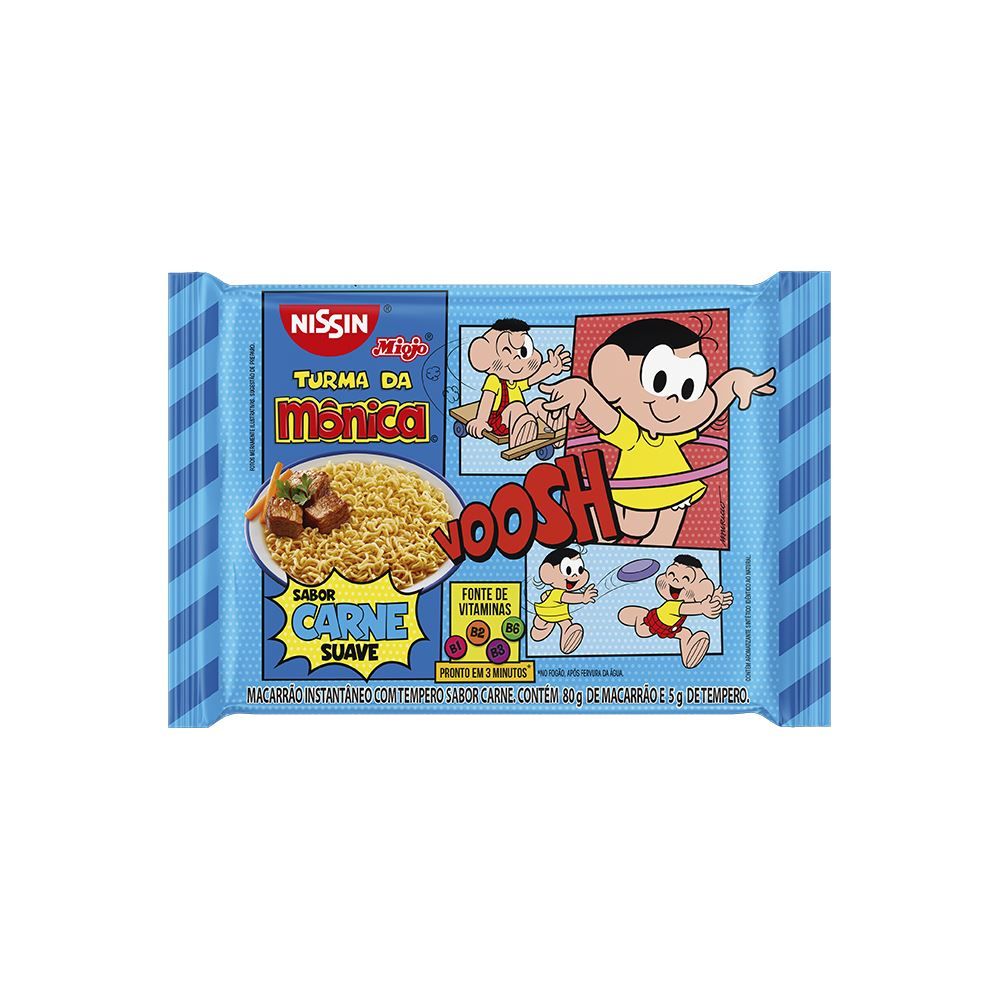 Lamen Suave Turma da Monica Sabor Carne 85g - Nissin