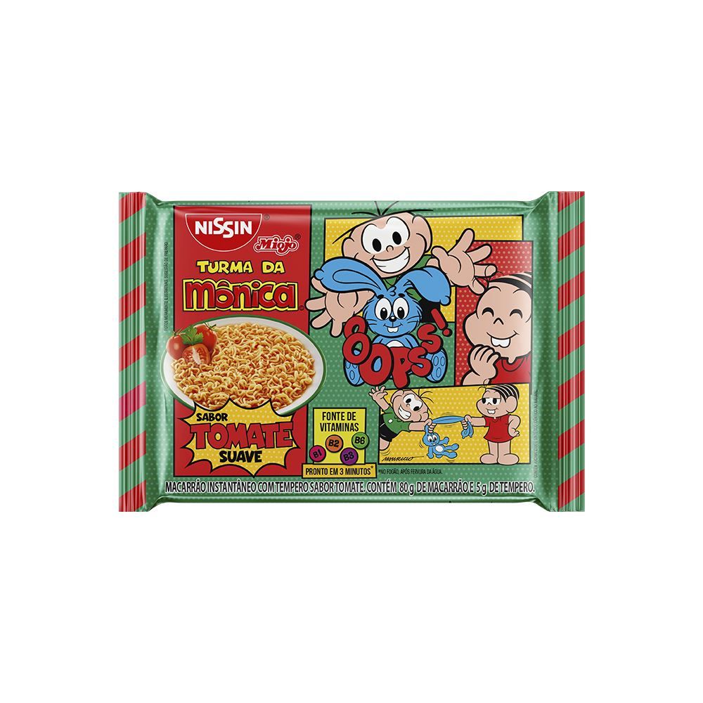Lamen Suave Turma da Monica Sabor Tomate 85g - Nissin