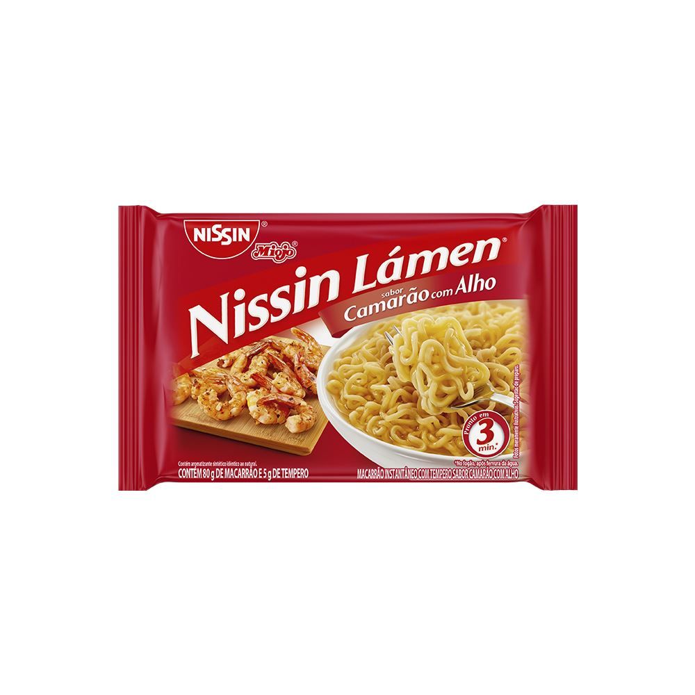 Lamen Sabor Camarão com Alho 85g - Nissin
