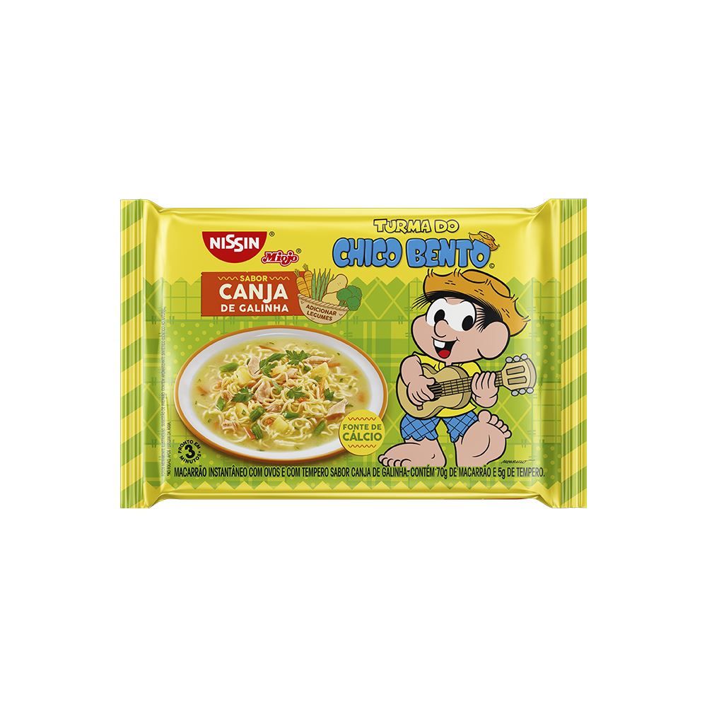 Lamen Suave Chico Bento Sabor Canja de Galinha 75g - Nissin