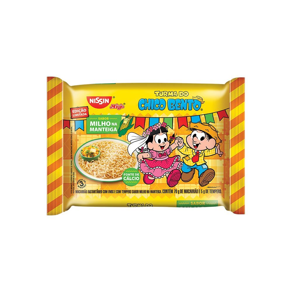 Lamen Suave Chico Bento Sabor Milho na Manteiga 75g - Nissin