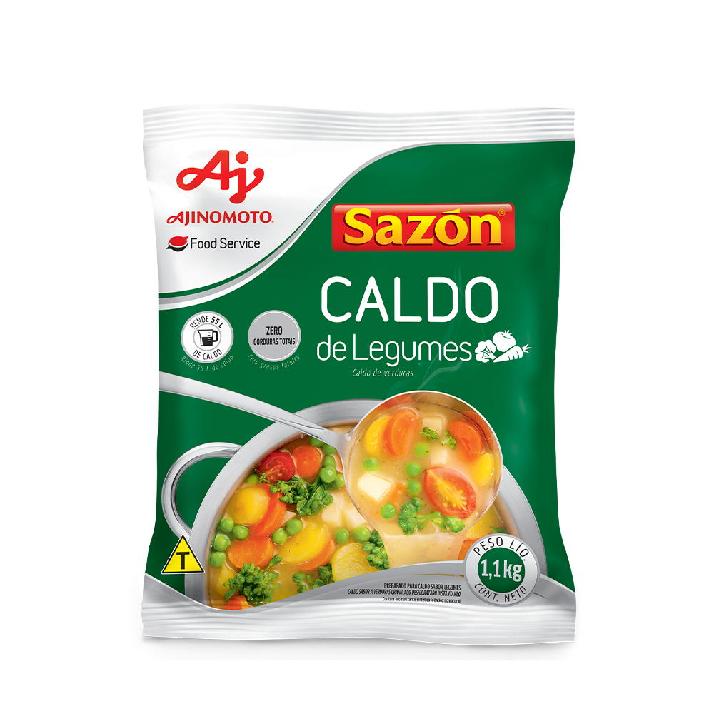 Caldo Em Pó Sazón® Profissional Sabor Legumes 1,1Kg