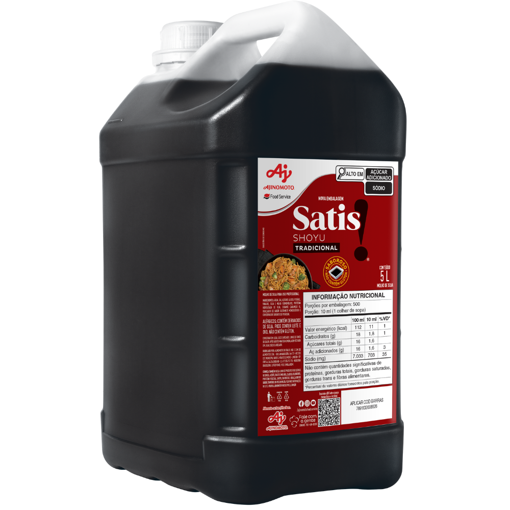 Molho Shoyu Profissional Satis!® Tradicional 5L