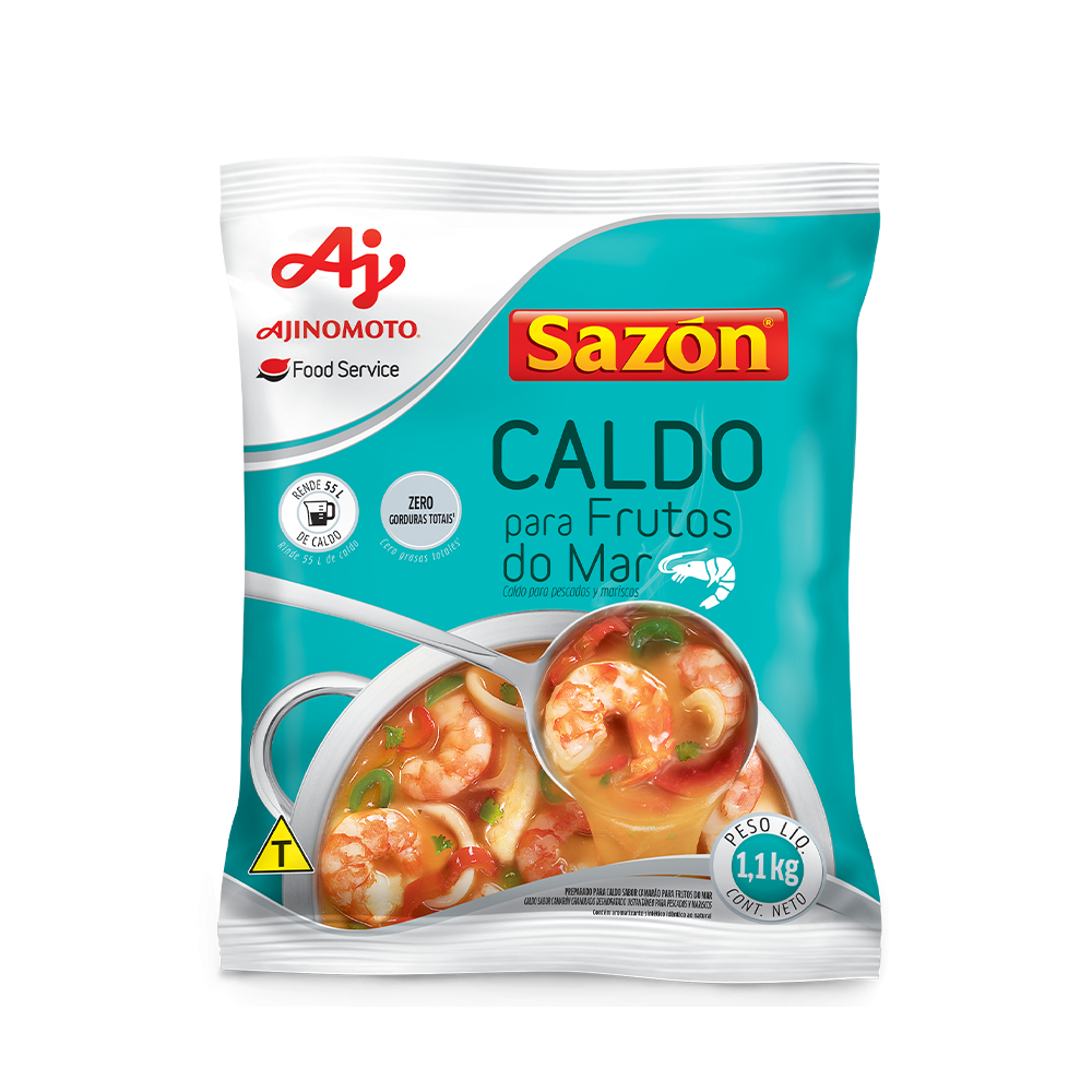 Caldo Em Pó Sazón® Profissional Sabor Frutos Do Mar 1,1Kg