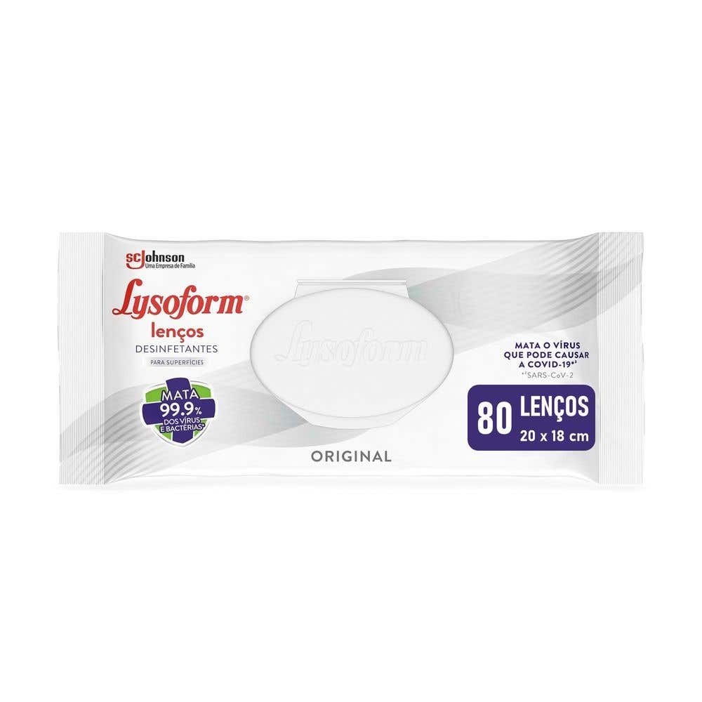 Lenços Desinfetantes Lysoform Original 80 unidades