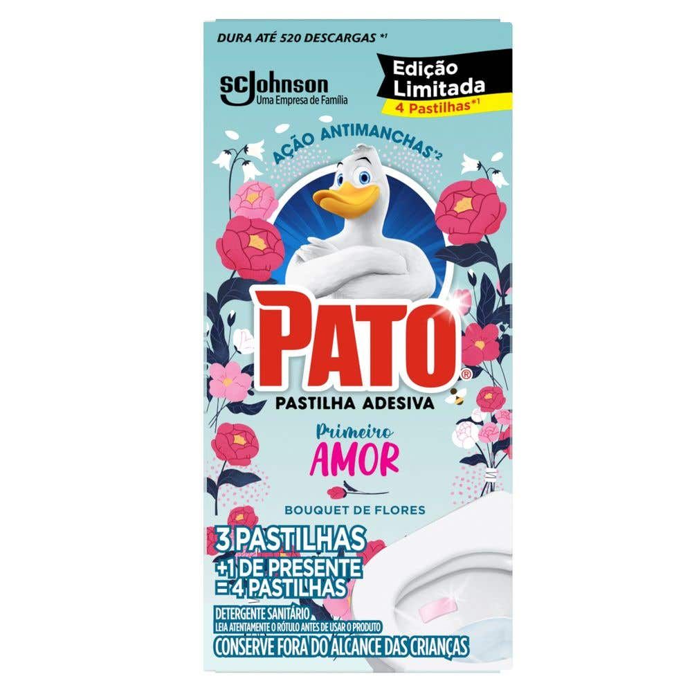 Detergente Sanitário Pastilha Adesiva Primeiro Amor Pato 4 Unidades Grátis 1 Pastilha
