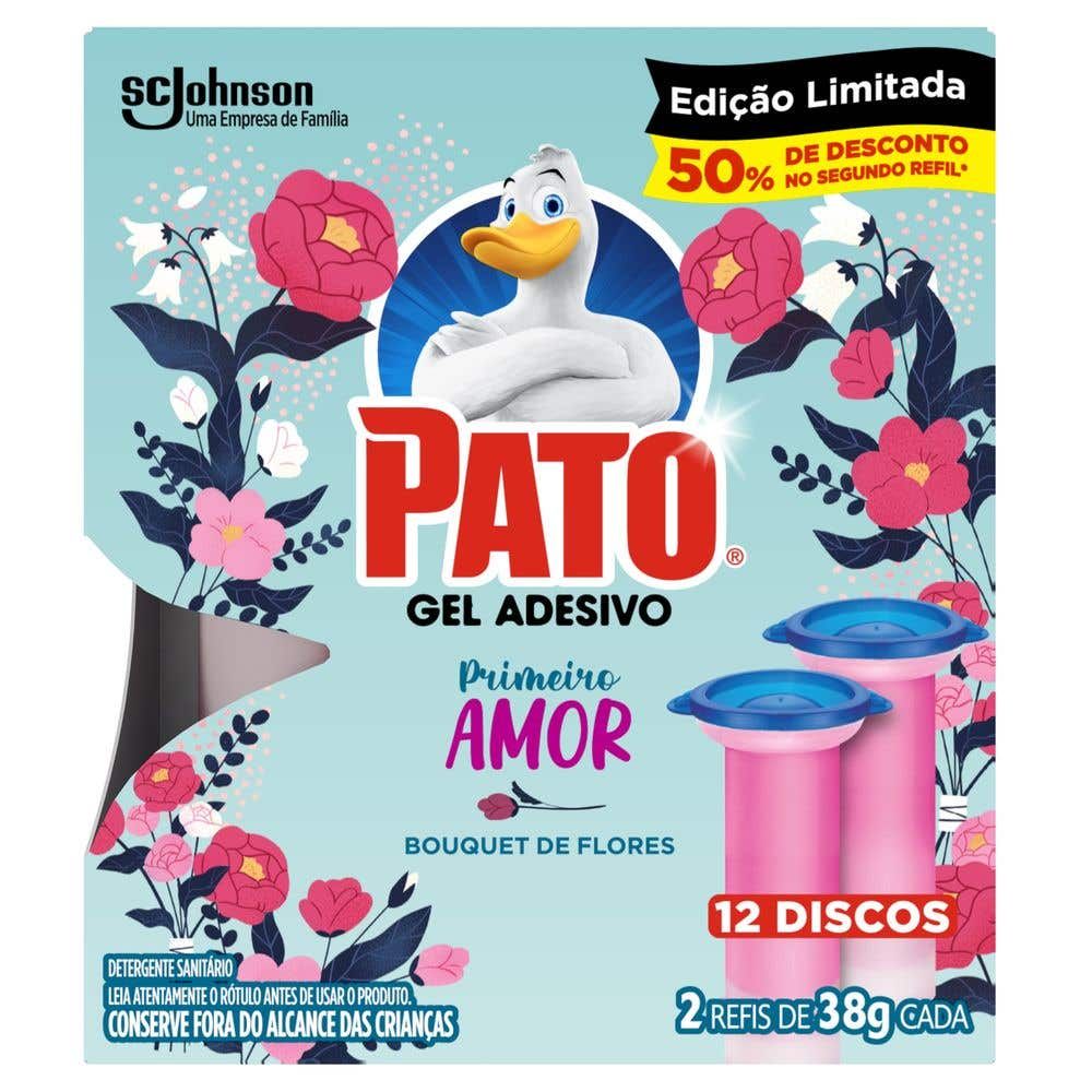 Detergente Sanitário Gel Adesivo Primeiro Amor Pato 38g Refil