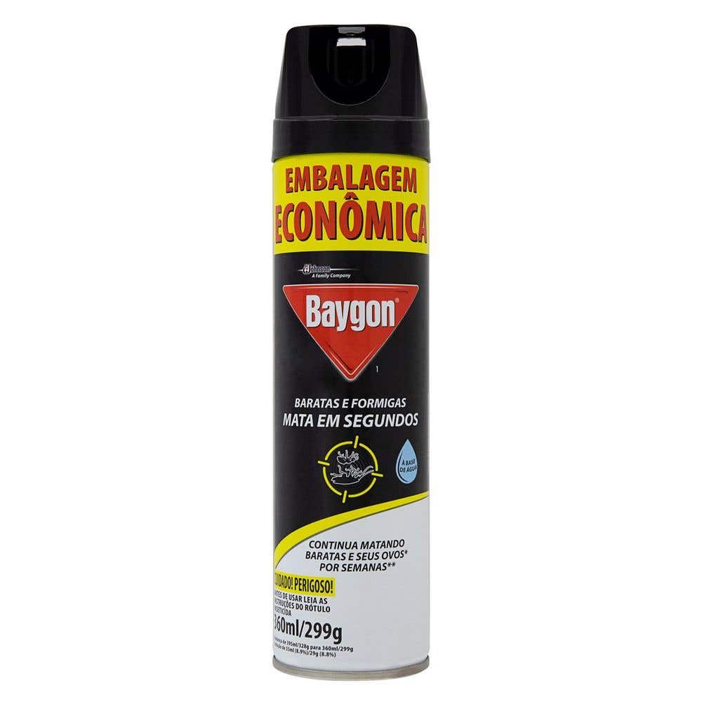 Inseticida Aerossol Baygon Mata Baratas e Formigas 360ml