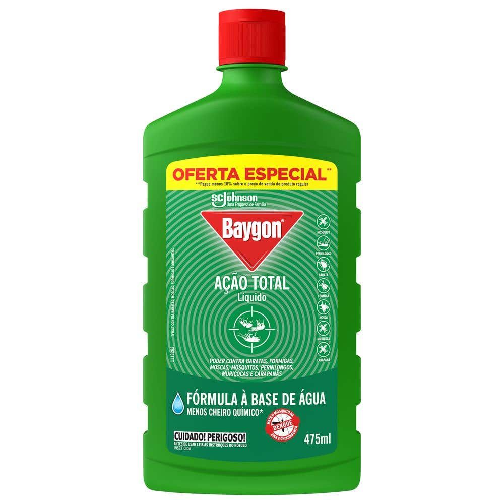 Inseticida Líquido Baygon Ação Total Base Água 475ml Oferta Especial
