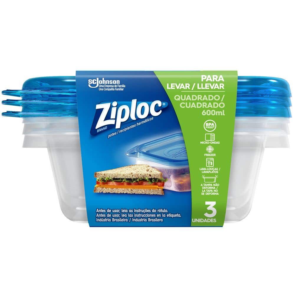 Pote Plástico Ziploc 600ml