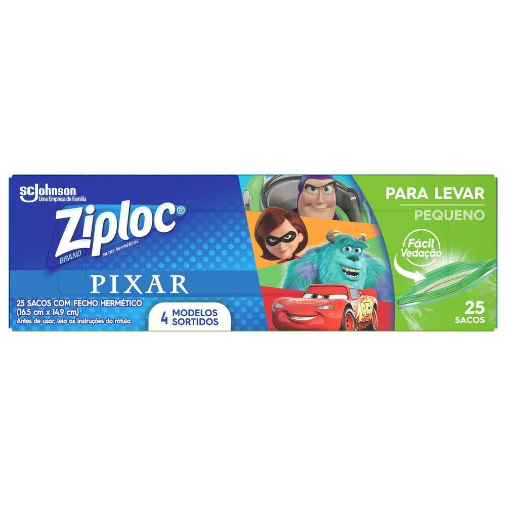 Sacos Herméticos Ziploc para Levar Pixar com 25 unidades