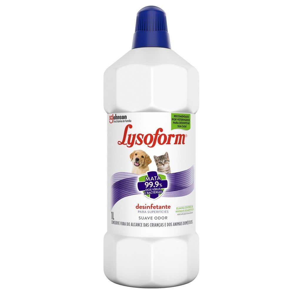 Desinfetante Líquido Lysoform Pets Suave Odor 1L