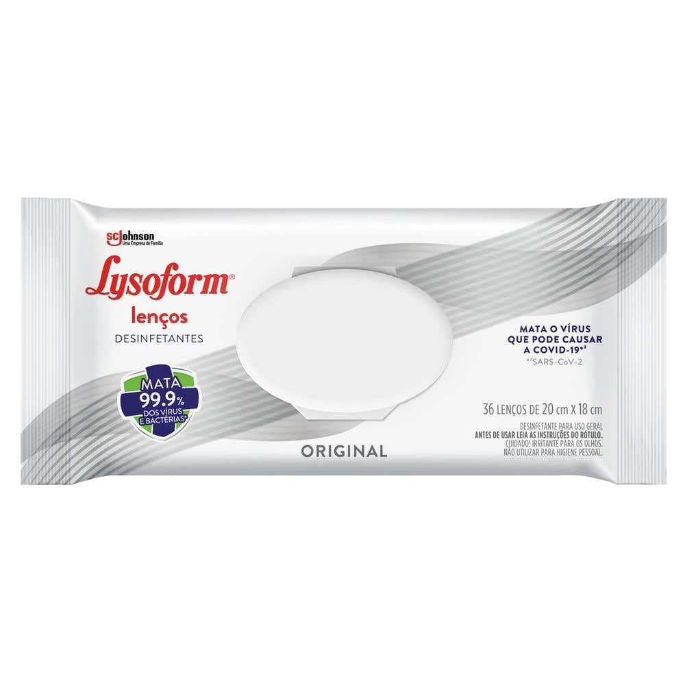 Lenços Desinfetantes Lysoform Original 36 unidades