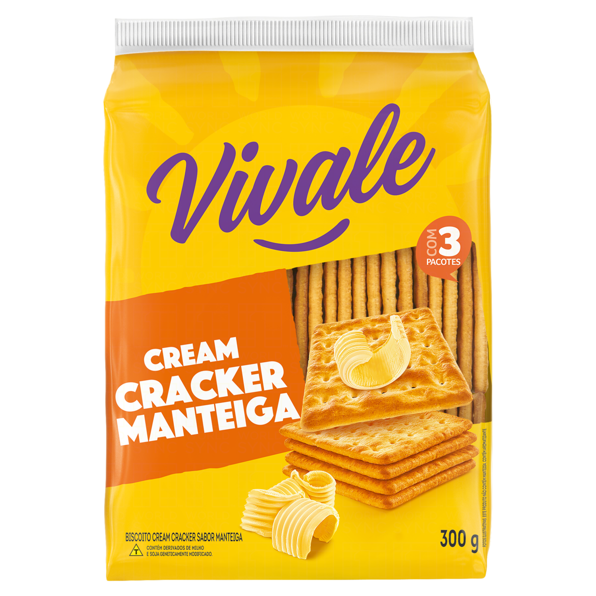 Biscoito Cream Cracker Manteiga Vivale Pacote 300G