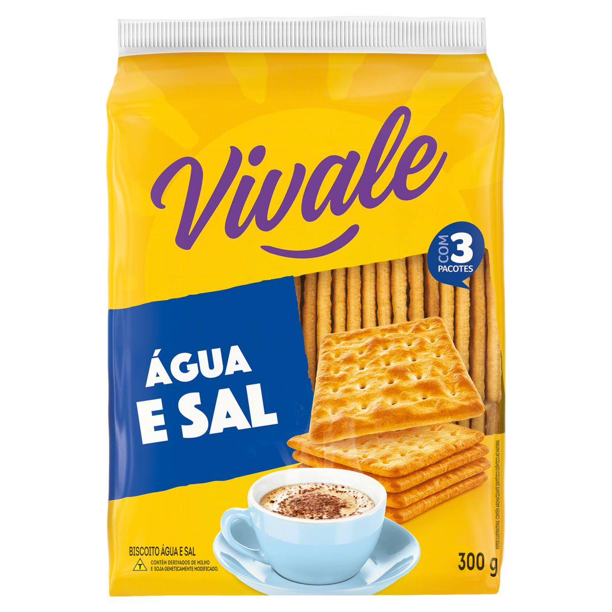 Biscoito Água E Sal Vivale Pacote 300G