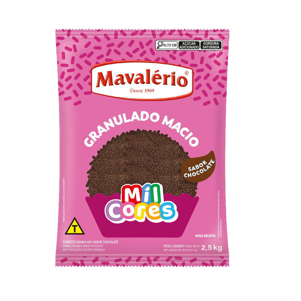Granulado macio sabor chocolate 2,5kg