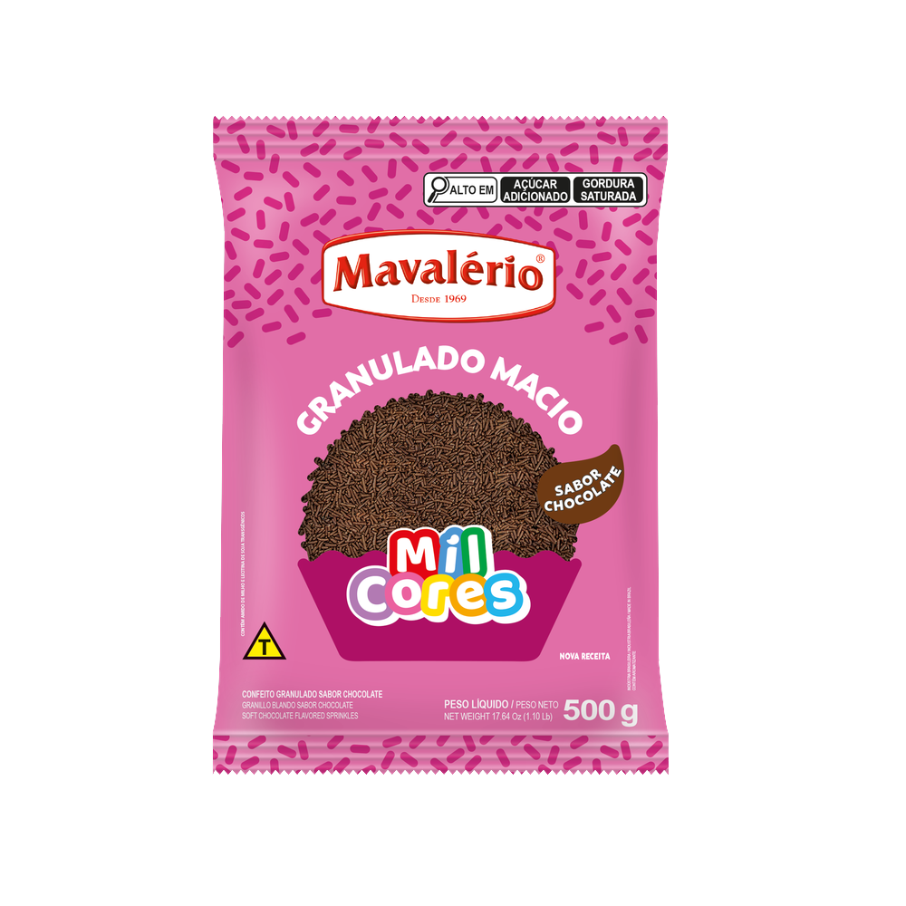 Granulado macio sabor chocolate 500g
