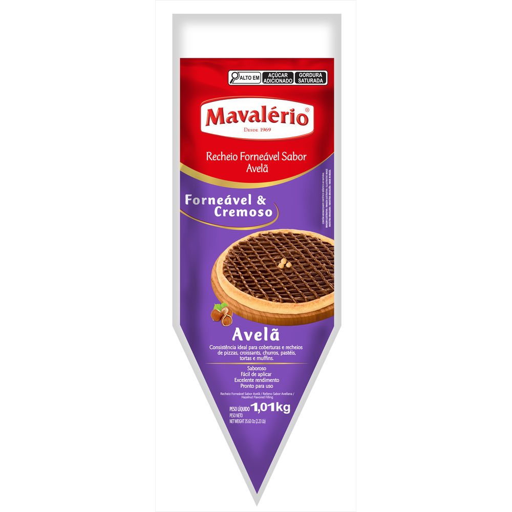 Recheio forneável sabor avelã 1,01kg